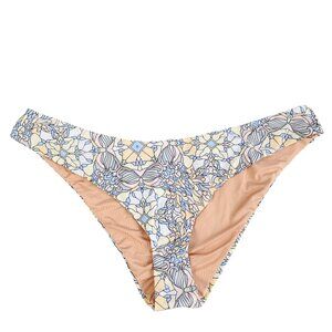 J.Crew Floral Print Bikini Bottoms XXL Peach & Blue Kaleidoscope Print Cheeky